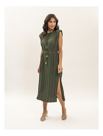 Robe midi plissée IROVE