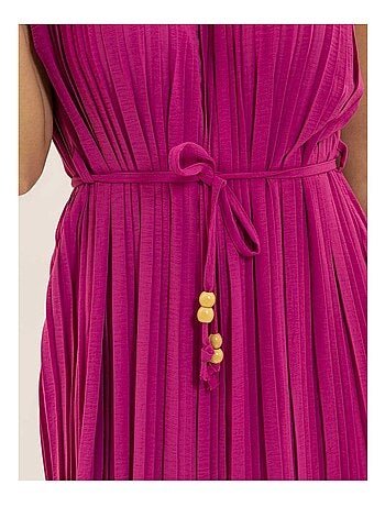 Robe midi plissée IROVE
