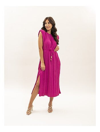 Robe midi plissée IROVE