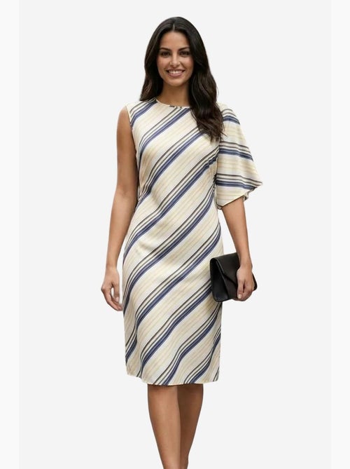 Robe midi rayée en lyocell my fashion - Kiabi Robe midi rayée en lyocell my fashion - Kiabi