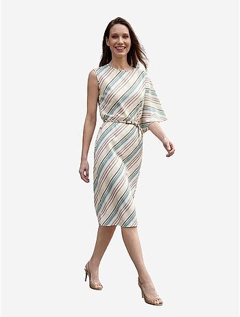 Robe midi rayée en lyocell my fashion