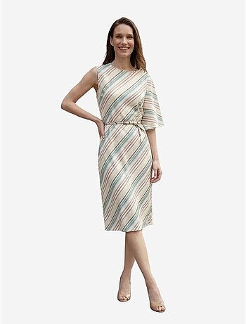 Robe midi rayée en lyocell my fashion