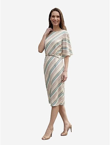 Robe midi rayée en lyocell my fashion