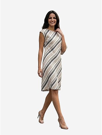 Robe midi rayée en lyocell my fashion