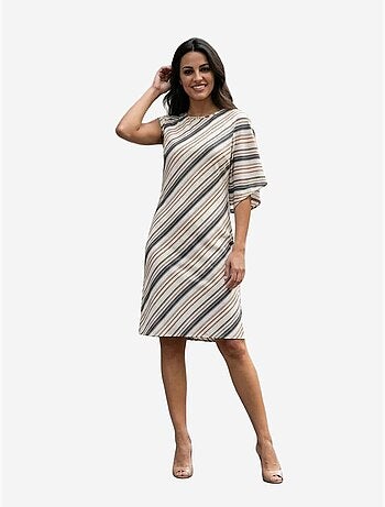 Robe midi rayée en lyocell my fashion