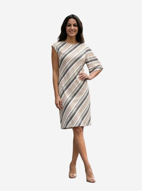 Robe midi rayée en lyocell my fashion - Kiabi Robe midi rayée en lyocell my fashion - Kiabi