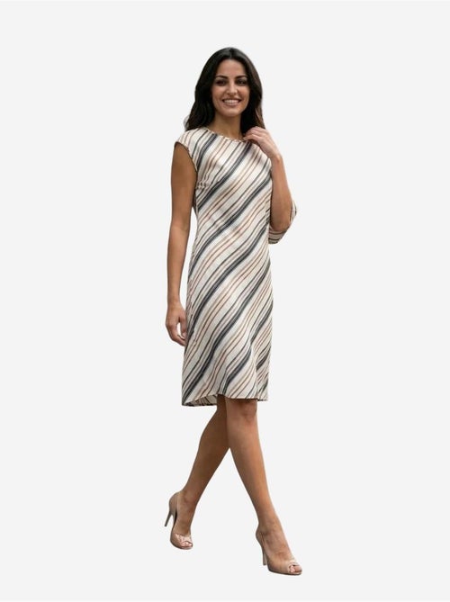 Robe midi rayée en lyocell my fashion - Kiabi Robe midi rayée en lyocell my fashion - Kiabi