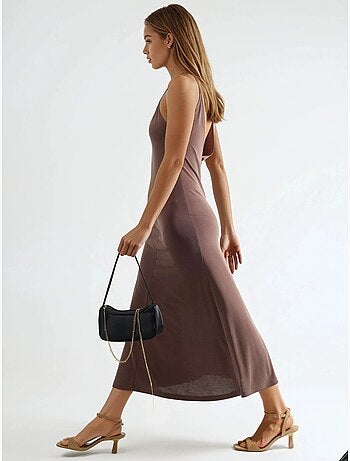 Robe midi sans manches à col en v busem