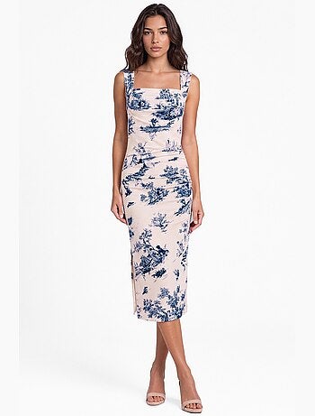 Robe midi sans manches à motif hiccup