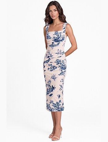 Robe midi sans manches à motif hiccup