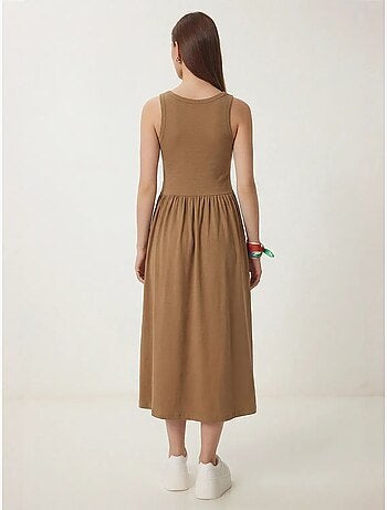 Robe midi sans manches avec détail élastique istanbul
