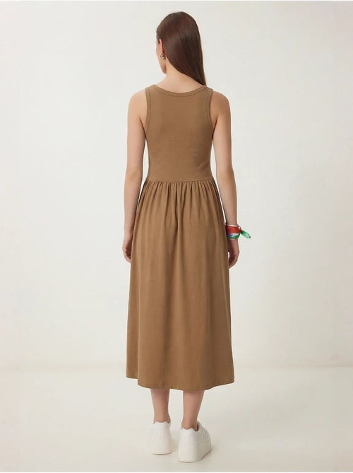 Robe midi sans manches avec détail élastique istanbul - Kiabi