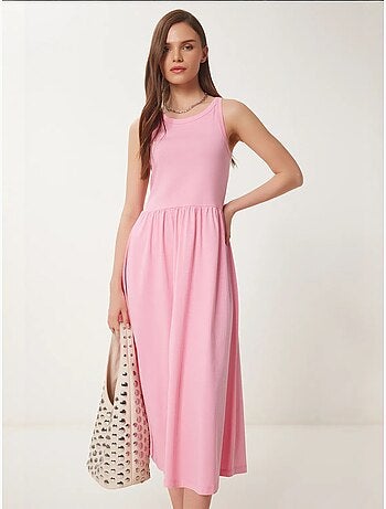 Robe midi sans manches avec détail élastique istanbul