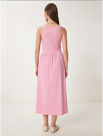 Robe midi sans manches avec détail élastique istanbul