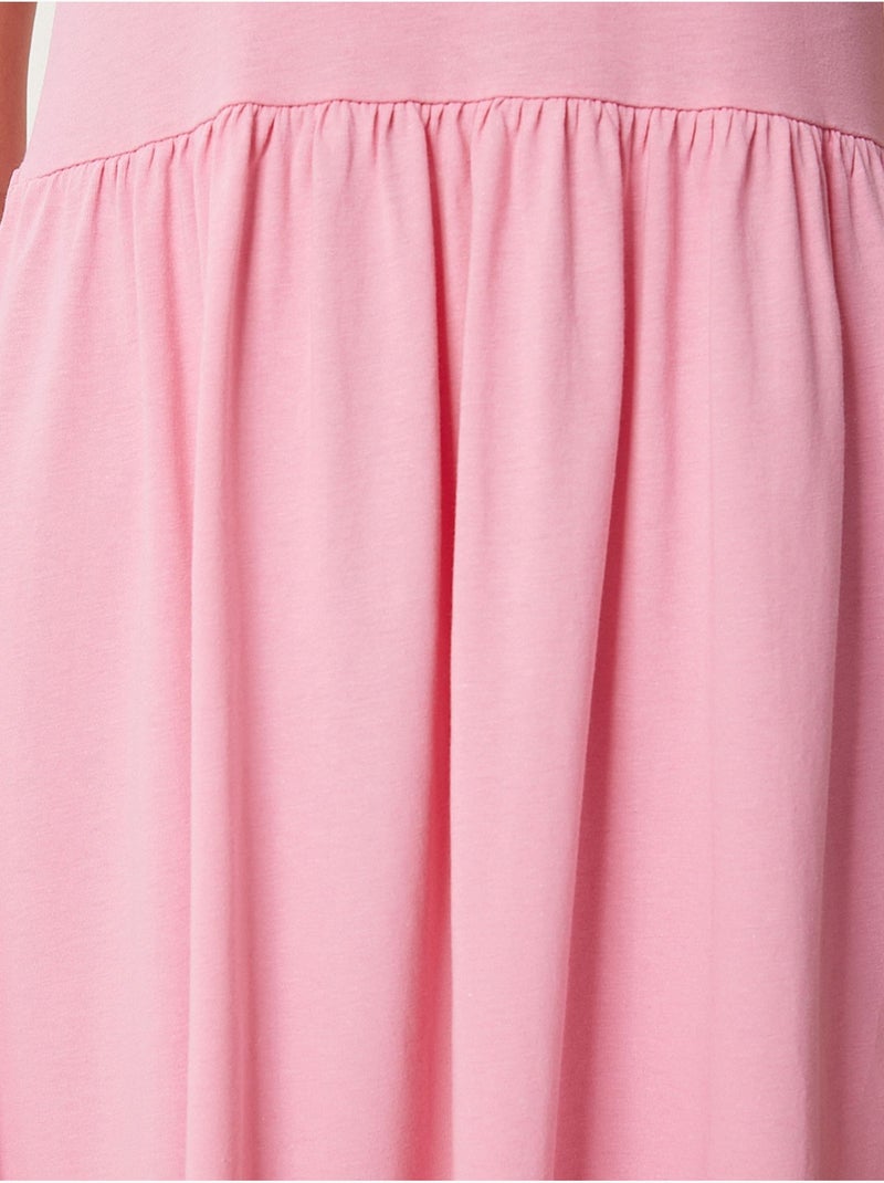 Robe midi sans manches avec détail élastique istanbul Rose clair - Kiabi