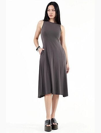 Robe midi sans manches avec poches busem