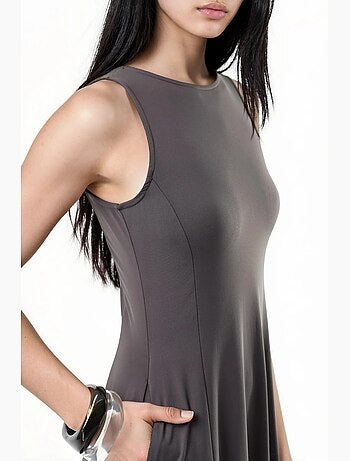 Robe midi sans manches avec poches busem
