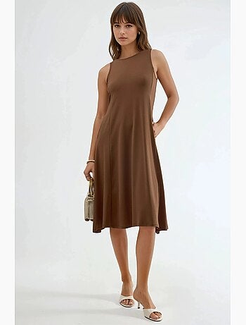 Robe midi sans manches avec poches busem
