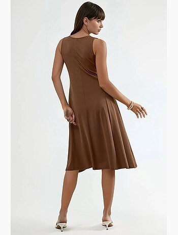 Robe midi sans manches avec poches busem