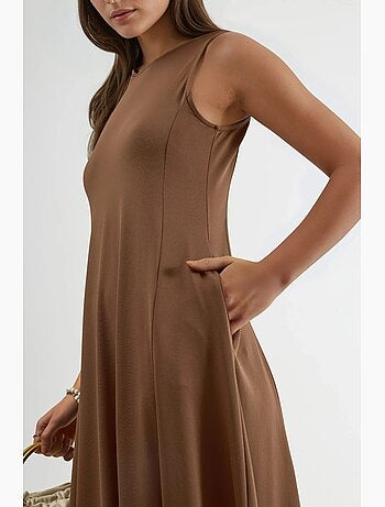 Robe midi sans manches avec poches busem
