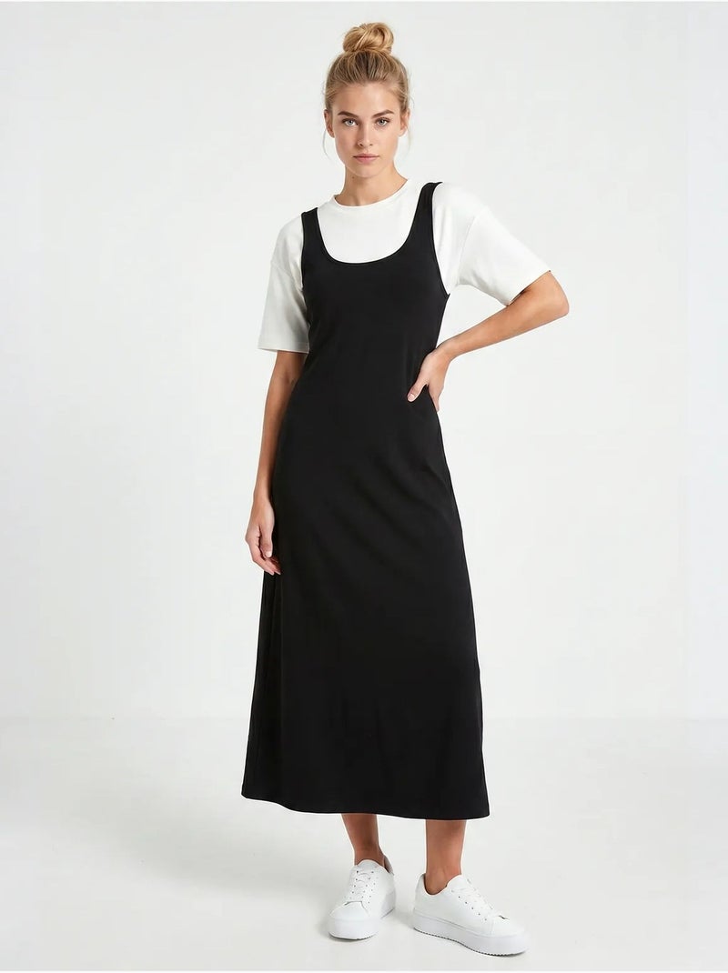 Robe midi sans manches en jersey pour femme istanbul Noir - Kiabi