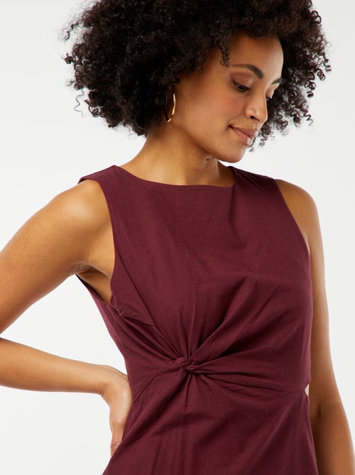 Robe midi sans manches ouverte sur le côté - Kiabi