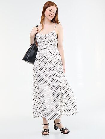 Robe midi smockée
