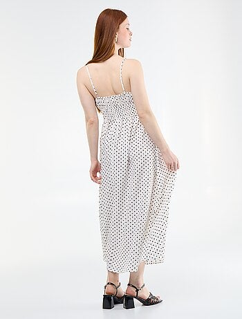 Robe midi smockée