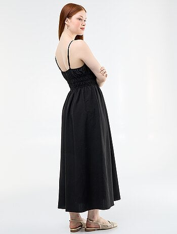 Robe midi smockée