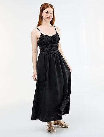 Robe midi smockée