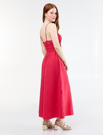 Robe midi smockée