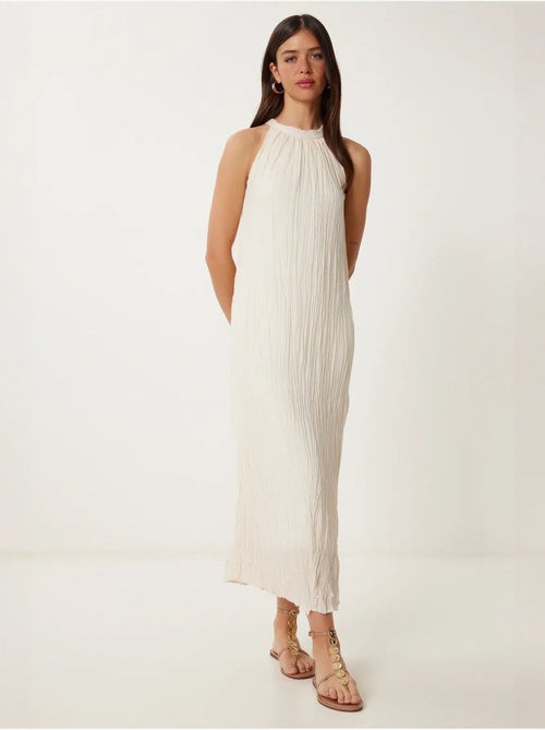 Robe midi texturée à col licou istanbul - Kiabi Robe midi texturée à col licou istanbul - Kiabi