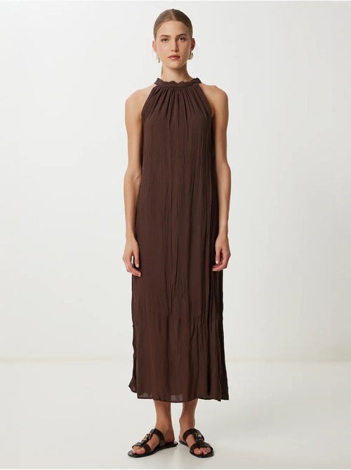 Robe midi texturée à col licou istanbul - Kiabi Robe midi texturée à col licou istanbul - Kiabi