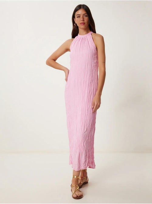 Robe midi texturée à col licou istanbul - Kiabi Robe midi texturée à col licou istanbul - Kiabi