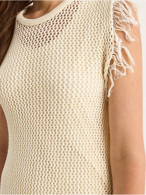 Robe midi texturée avec détails à volants lucci - Kiabi Robe midi texturée avec détails à volants lucci - Kiabi
