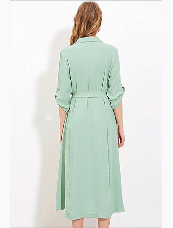 Robe midi texturée avec nœud bdart