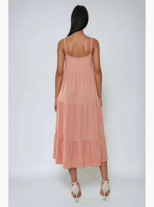 Robe midi texturée en a hiccup - Kiabi Robe midi texturée en a hiccup - Kiabi