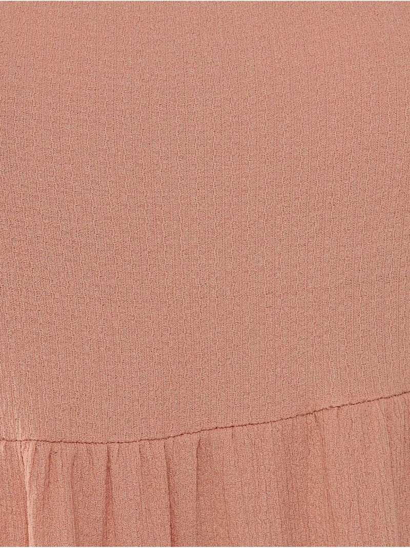 Robe midi texturée en A Rose - Kiabi