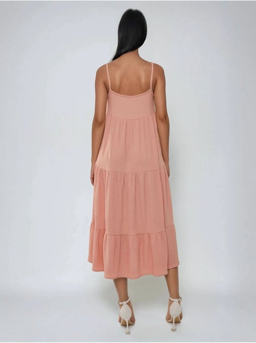 Robe midi texturée en A - Kiabi Robe midi texturée en A - Kiabi
