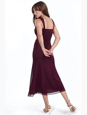 Robe midi trapèze à col cœur hiccup