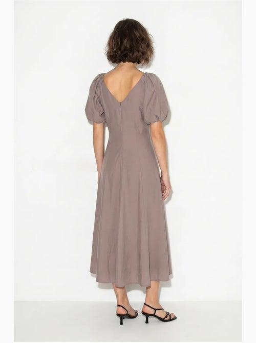Robe midi trapèze à col v et fermeture éclair lucci - Kiabi Robe midi trapèze à col v et fermeture éclair lucci - Kiabi