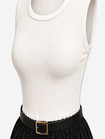 Robe midi trapèze avec ceinture mixray