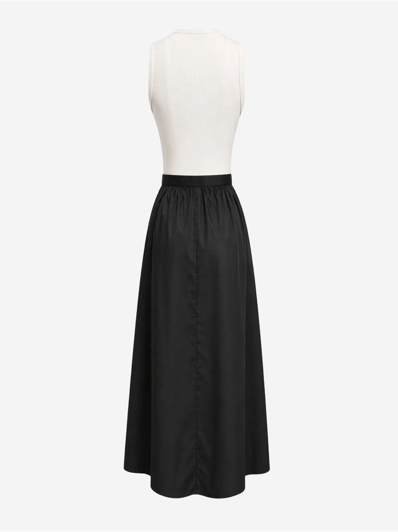 Robe midi trapèze avec ceinture mixray Noir - Kiabi