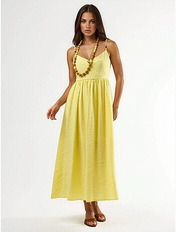 Robe midi trapèze avec détail accessoire busem