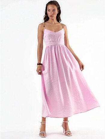 Robe midi trapèze avec détail accessoire busem