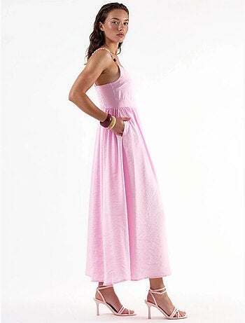 Robe midi trapèze avec détail accessoire busem