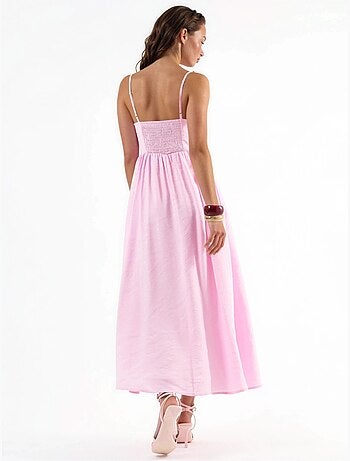 Robe midi trapèze avec détail accessoire busem