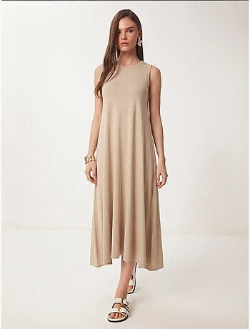Robe midi trapèze avec poche istanbul