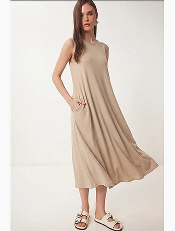 Robe midi trapèze avec poche istanbul