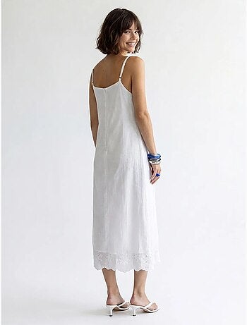 Robe midi trapèze brodée mixray